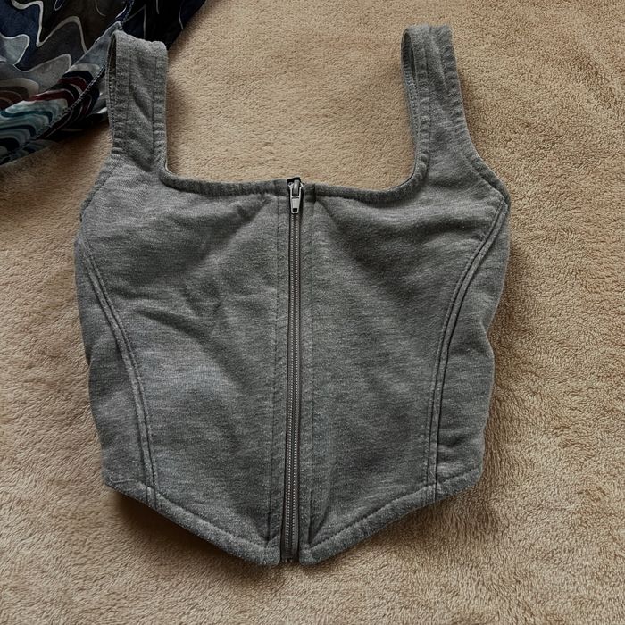 Топ корсет сірий в хорошому стані