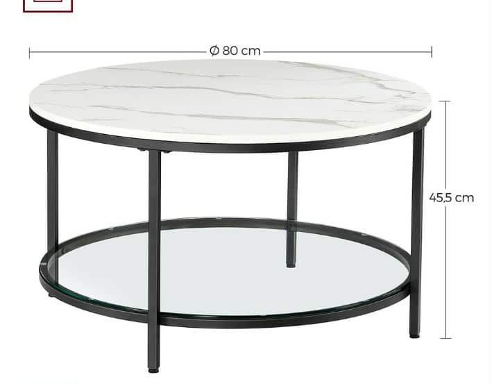 Stolik kawowy . 80cm. Marmur. Nowy