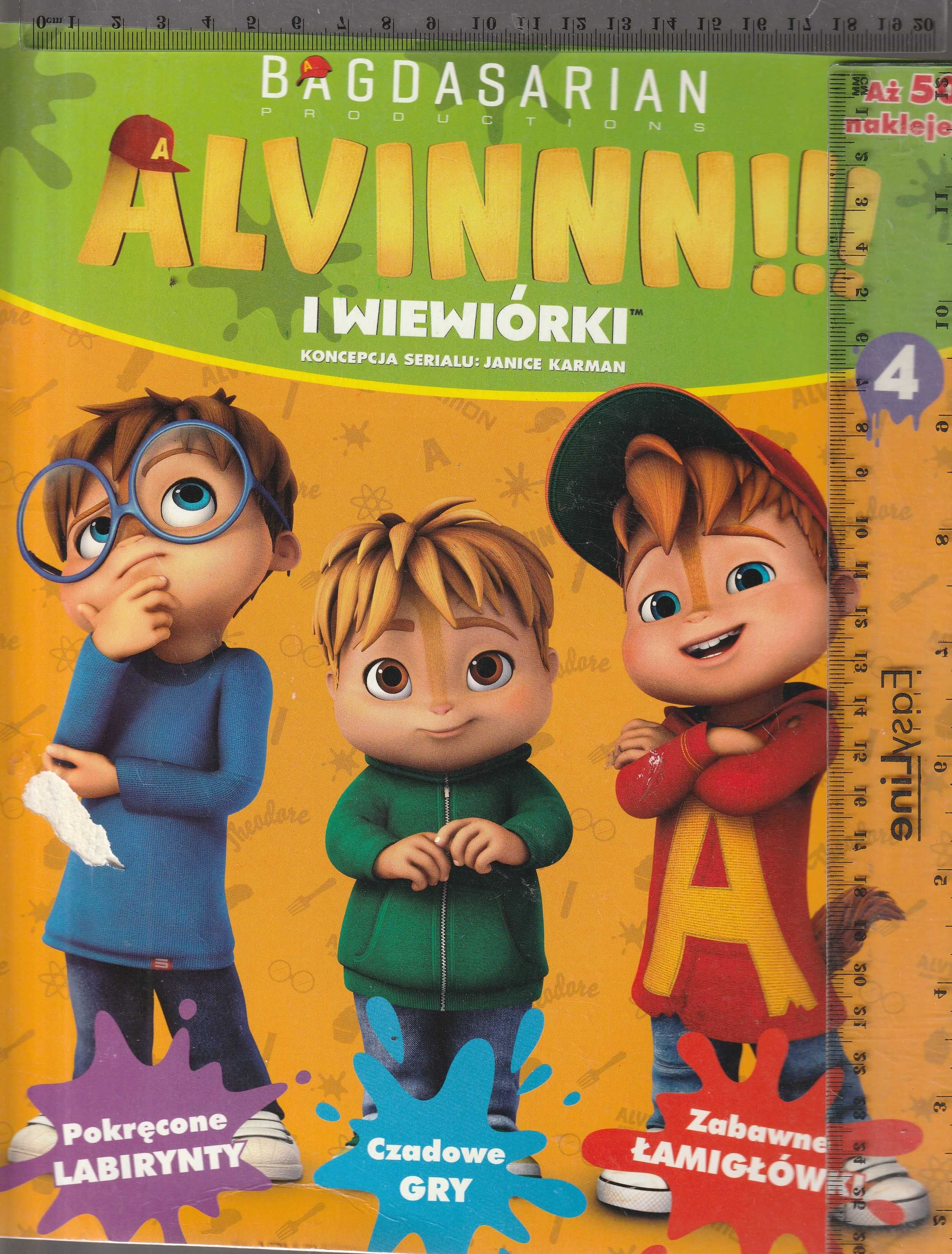 Alvin i wiewiórki gry,labirynty ponad 50 naklejek.