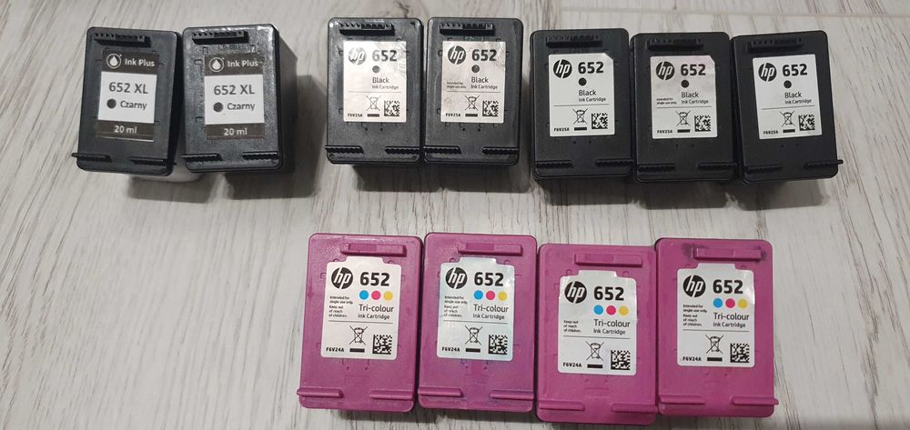 Tusz HP 652, czarne i kolory, kartridże