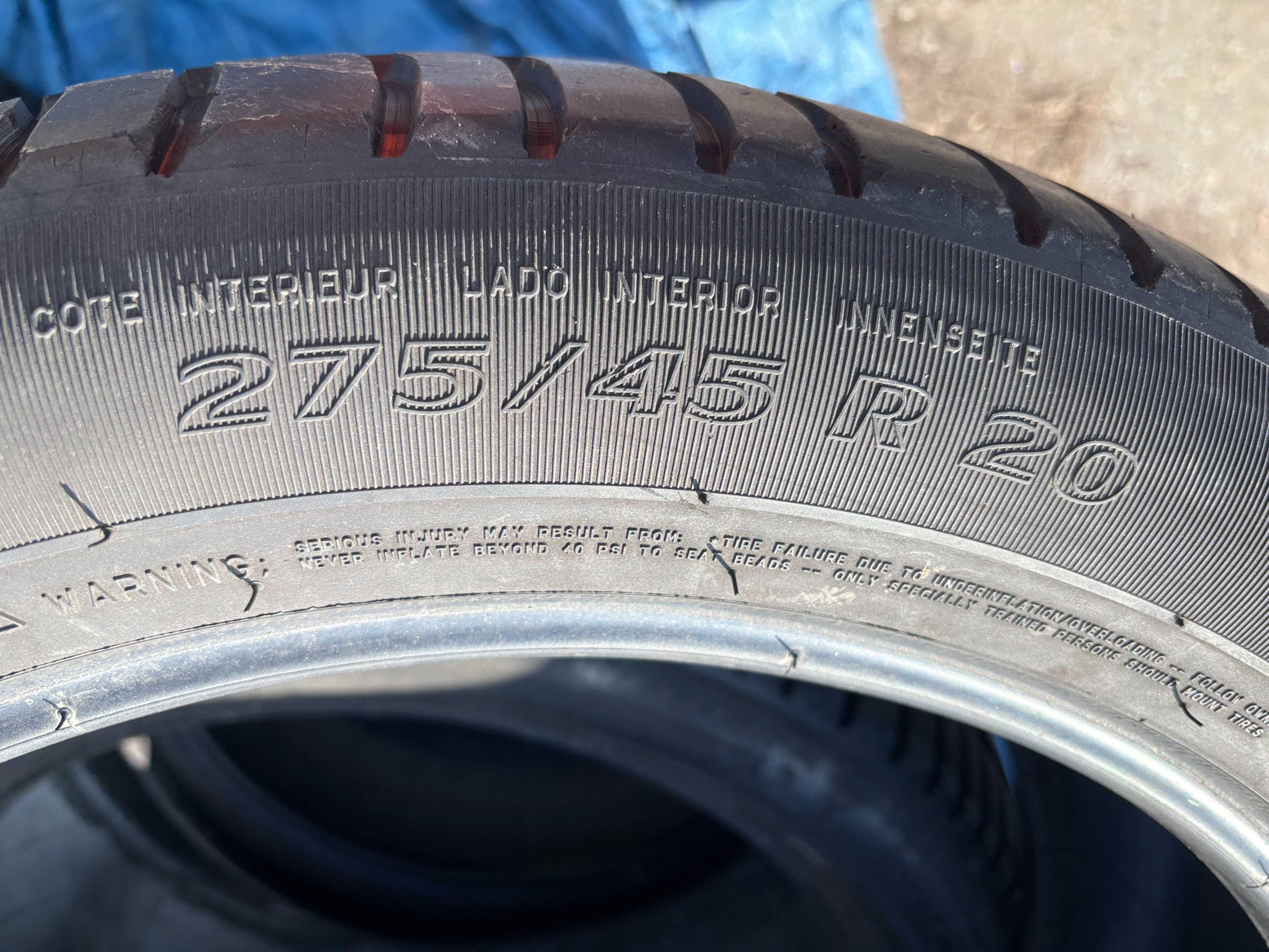 275-45-R20 MICHELIN 4штуки комплект летней резины GERMANY 2022