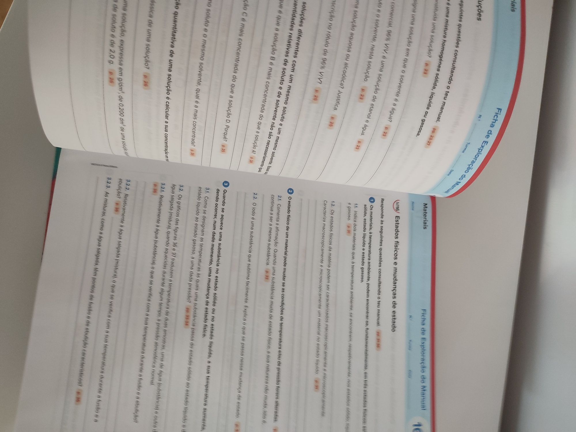 Portes incluídos - Caderno de atividades - físico química- 7° ano