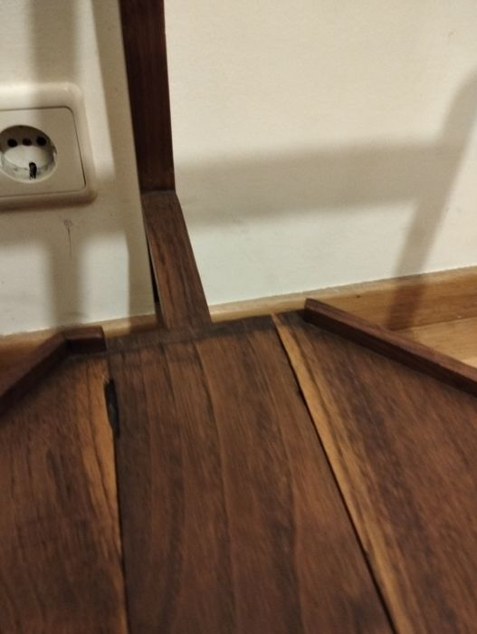 Mesa apoio madeira sextavada