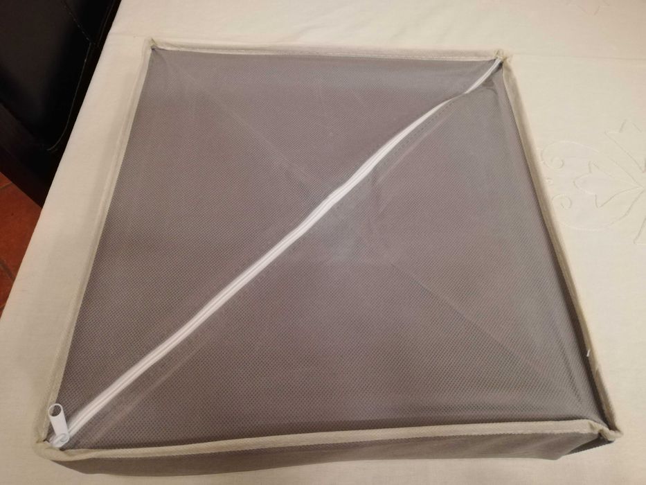 Conjunto de 3 organizadores de gavetas cinza 32*32*10