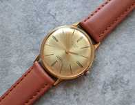 Poljot de Luxe radziecki zegarek vintage retro Au 20 złocony