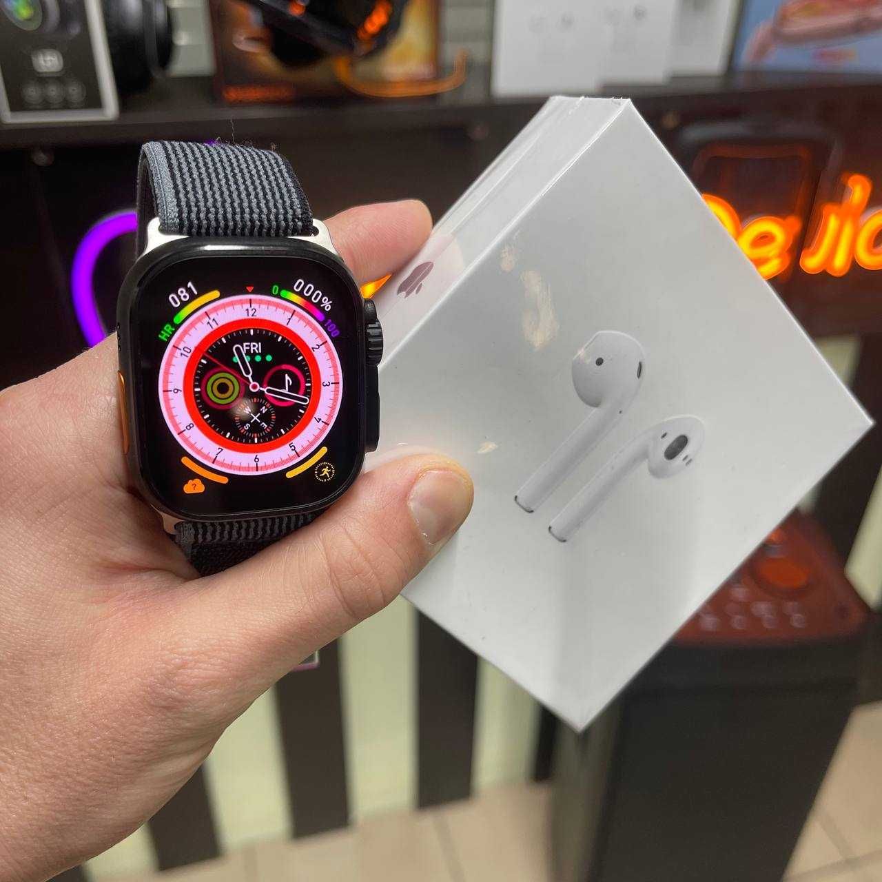 Смарт часы Smart Watch 9S Ultra 2 + наушники Airpods Умные часы + Air2