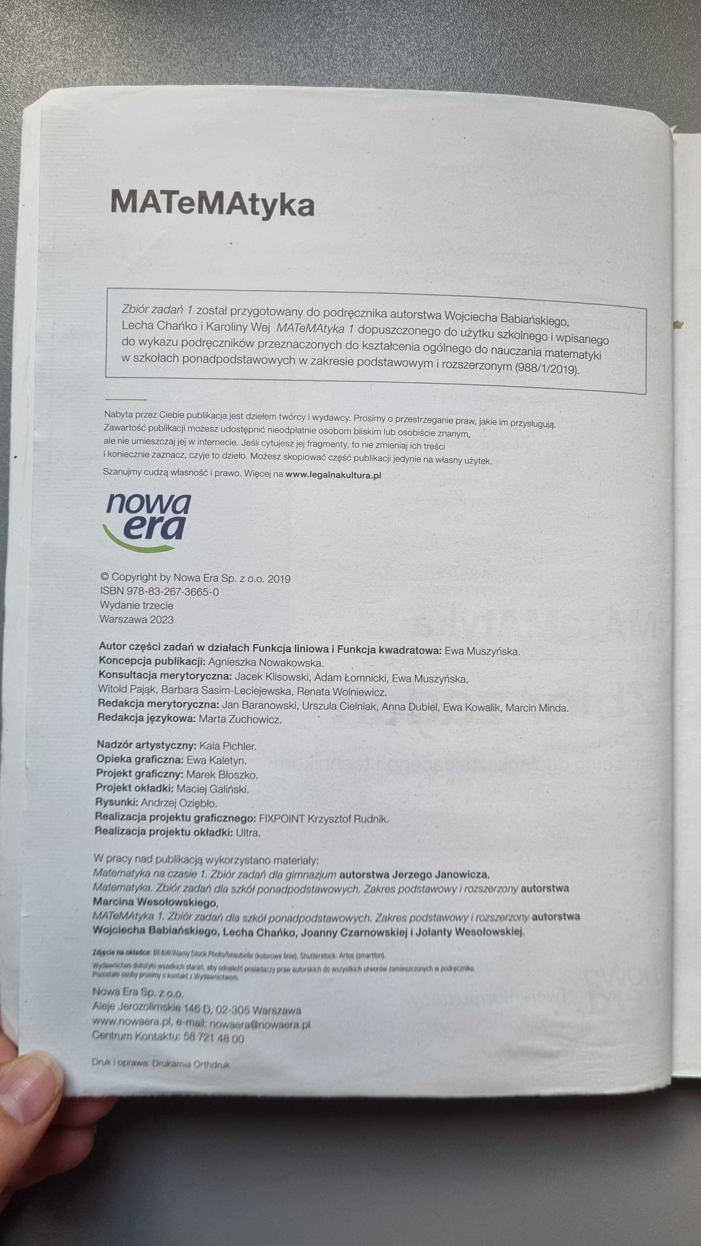 Zbiór zadań Matematyka 1