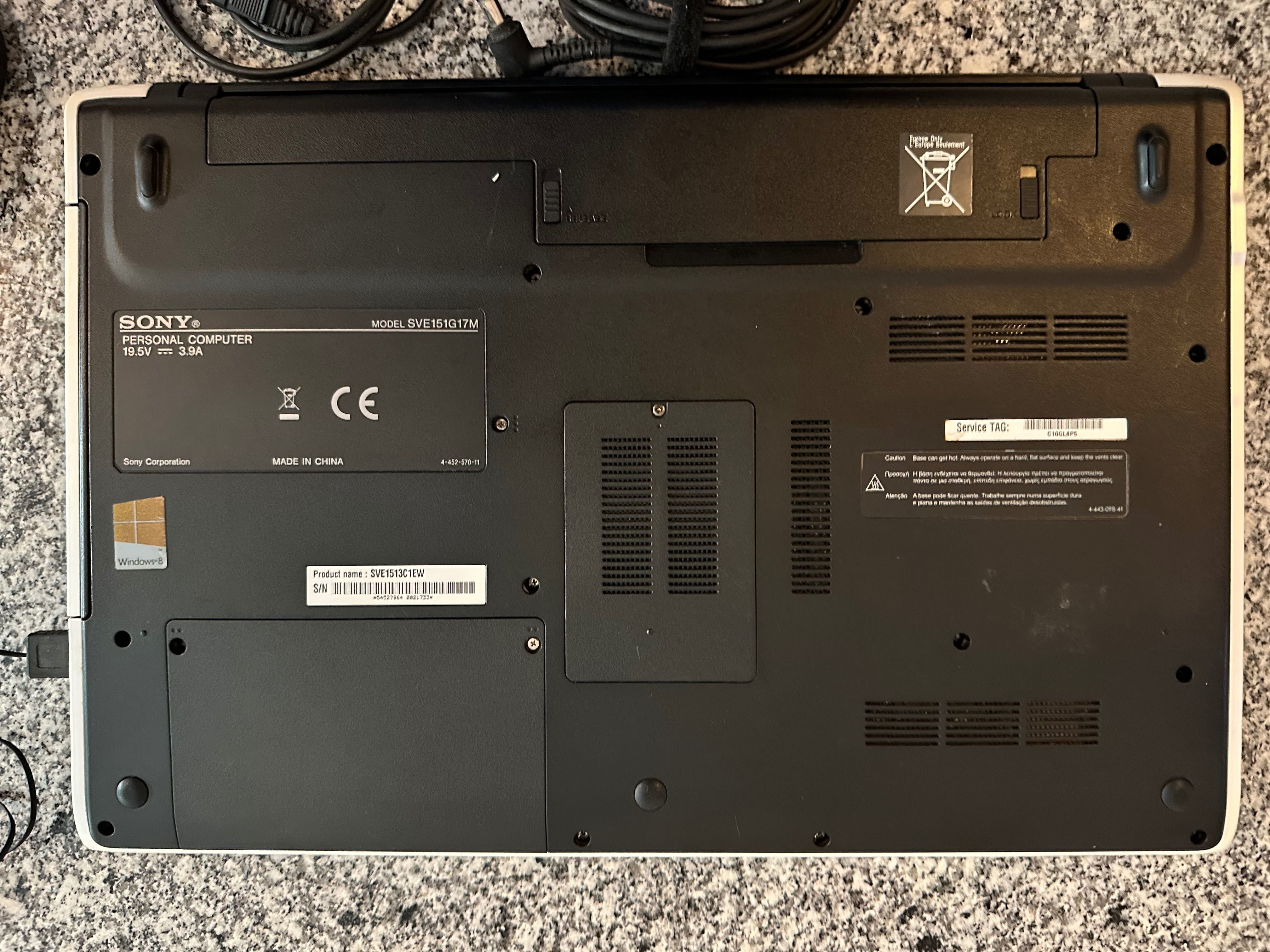 Portátil Sony Vaio Branco, 15.6 polegadas HD