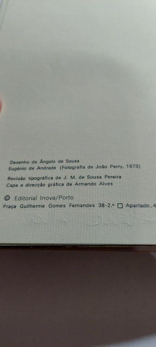 Véspera da Água - Eugénio de Andrade (1ª edição, 1973)