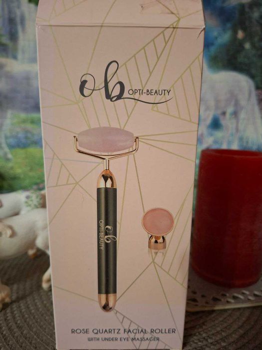 Масажер для обличчя з рожевого кварцу вібраційний ОВ