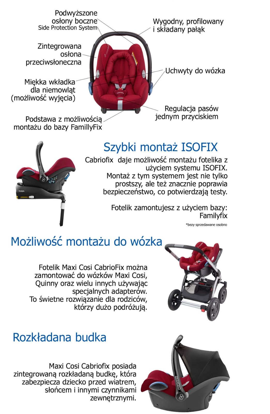 Fotelik Maxi Cosi Cabrio Fix 0-13kg