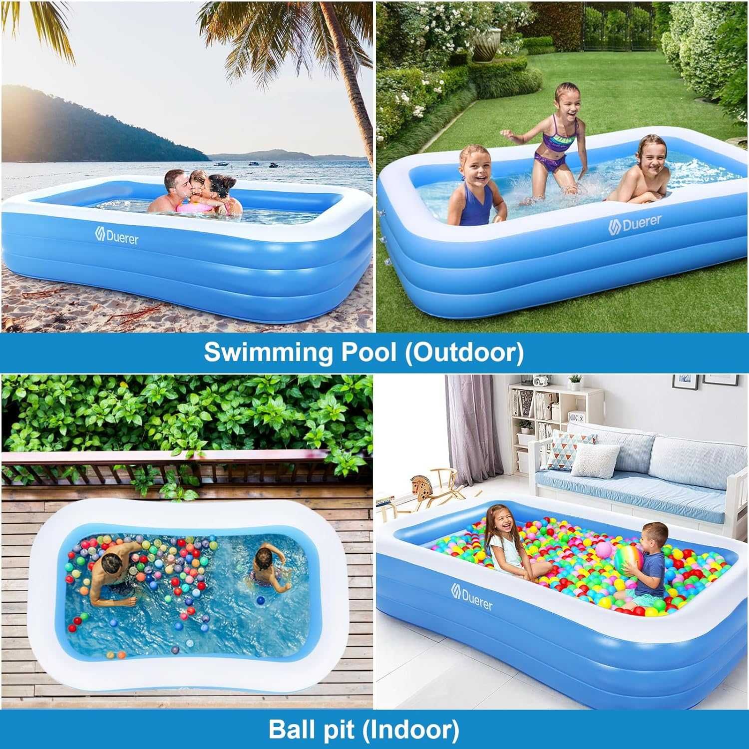 Piscina insuflável |||| 241 x 142 x 56 cm |||| 300 x 182 x 55 cm -NOVO