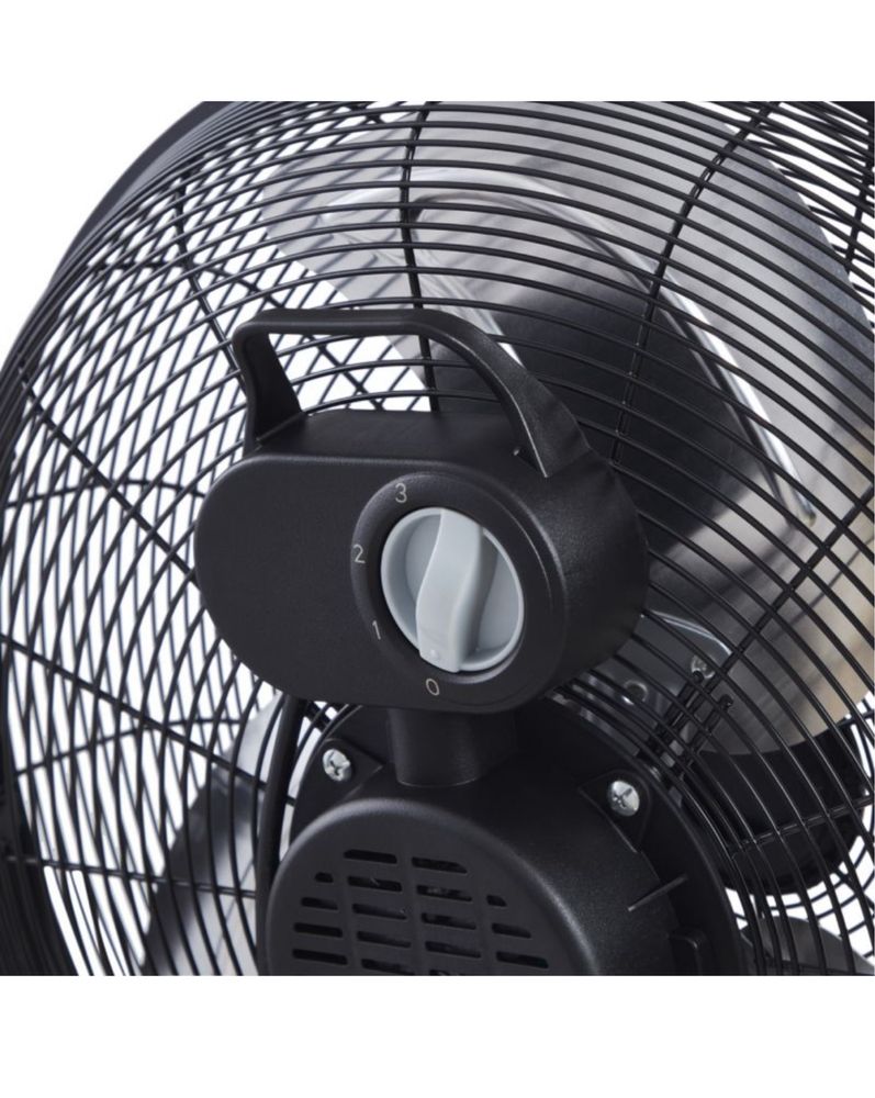 Вентилятор підлоговий 45 см чорний металевий 110W