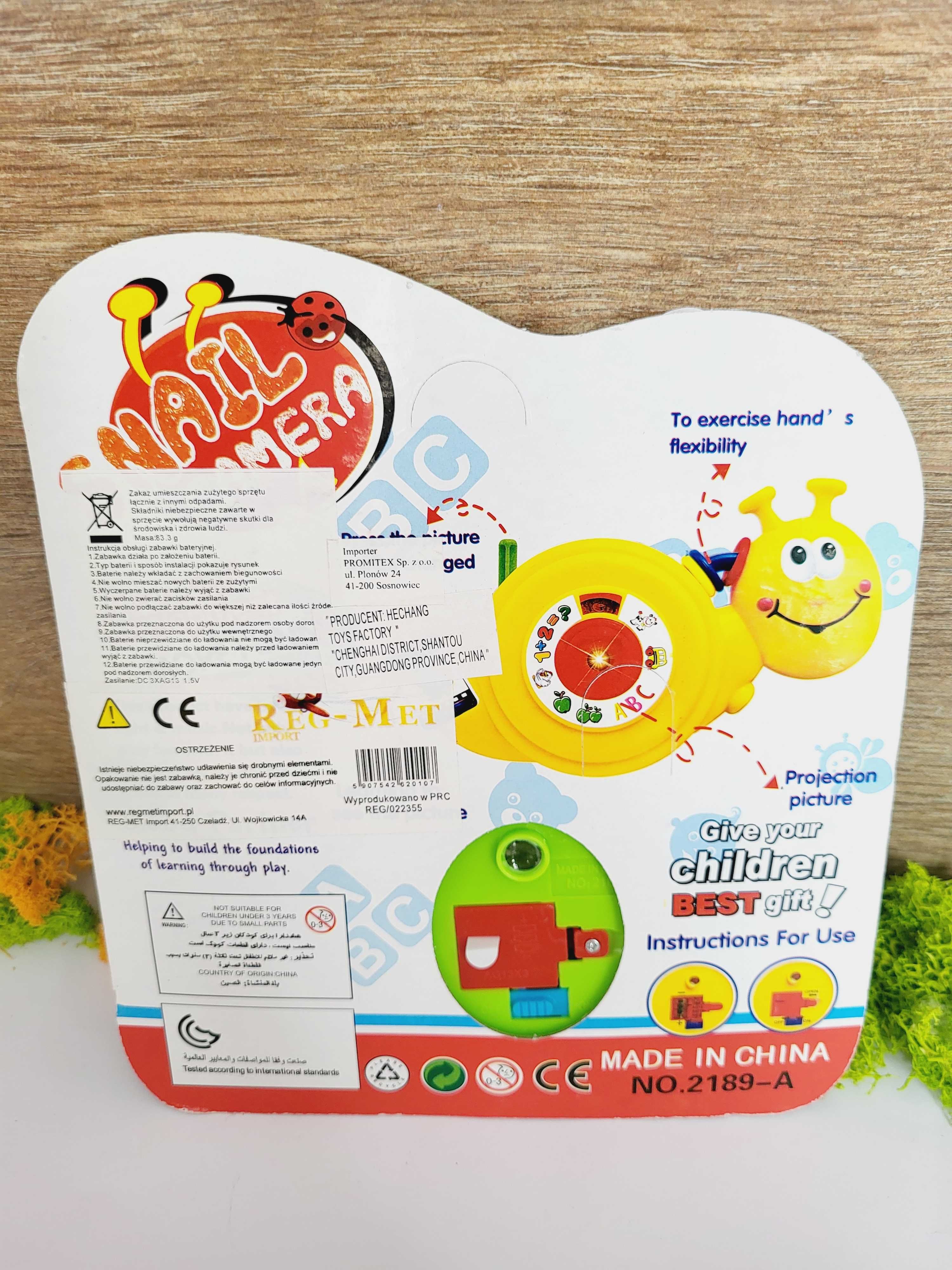 Projektor obrazków ze światłem aparat zabawkowy ślimak Snail 2+