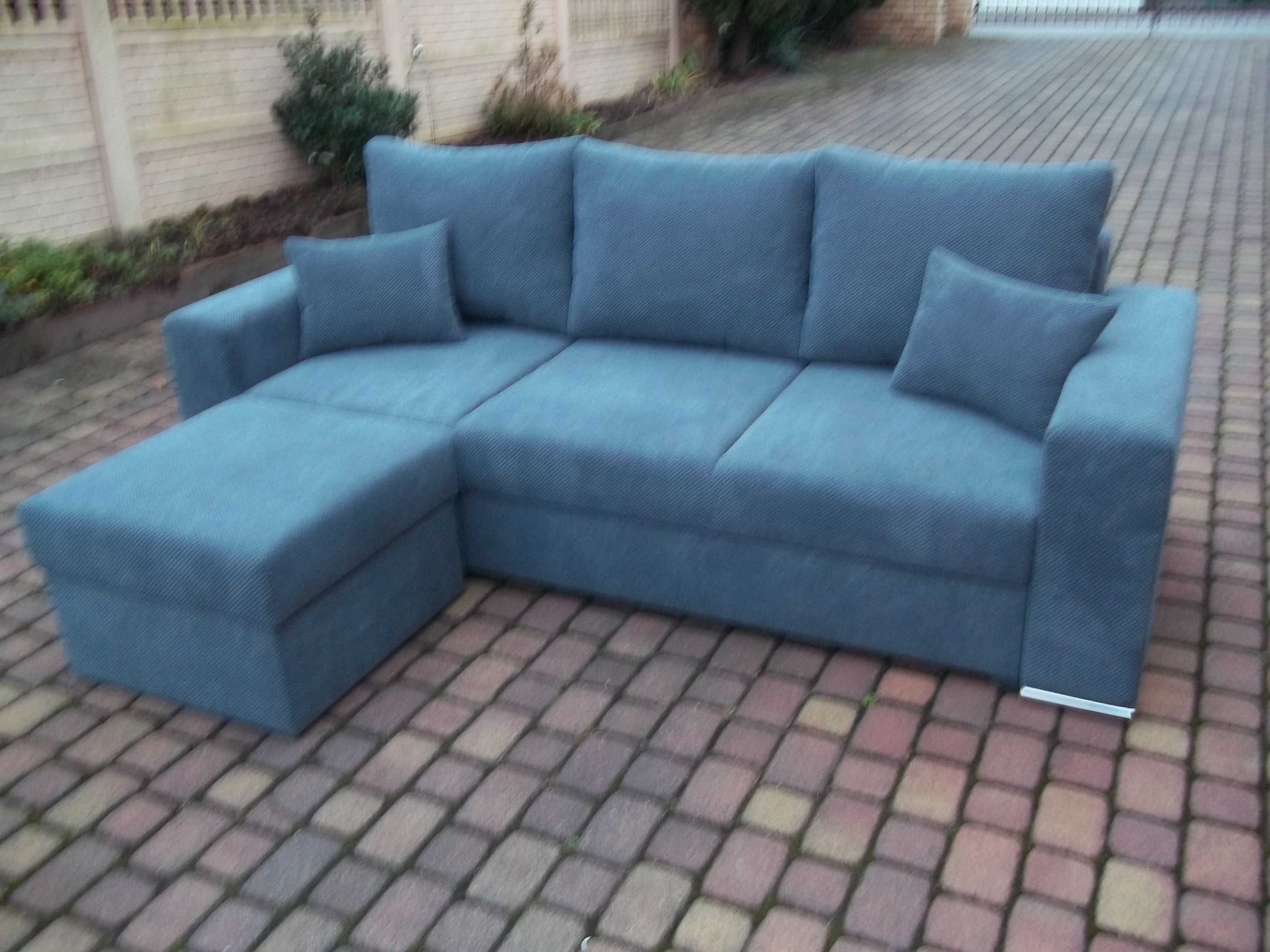 Sofa/kanapa+dostawiana pufa/narożnik-sprężyny bonel/szeroka pow spania