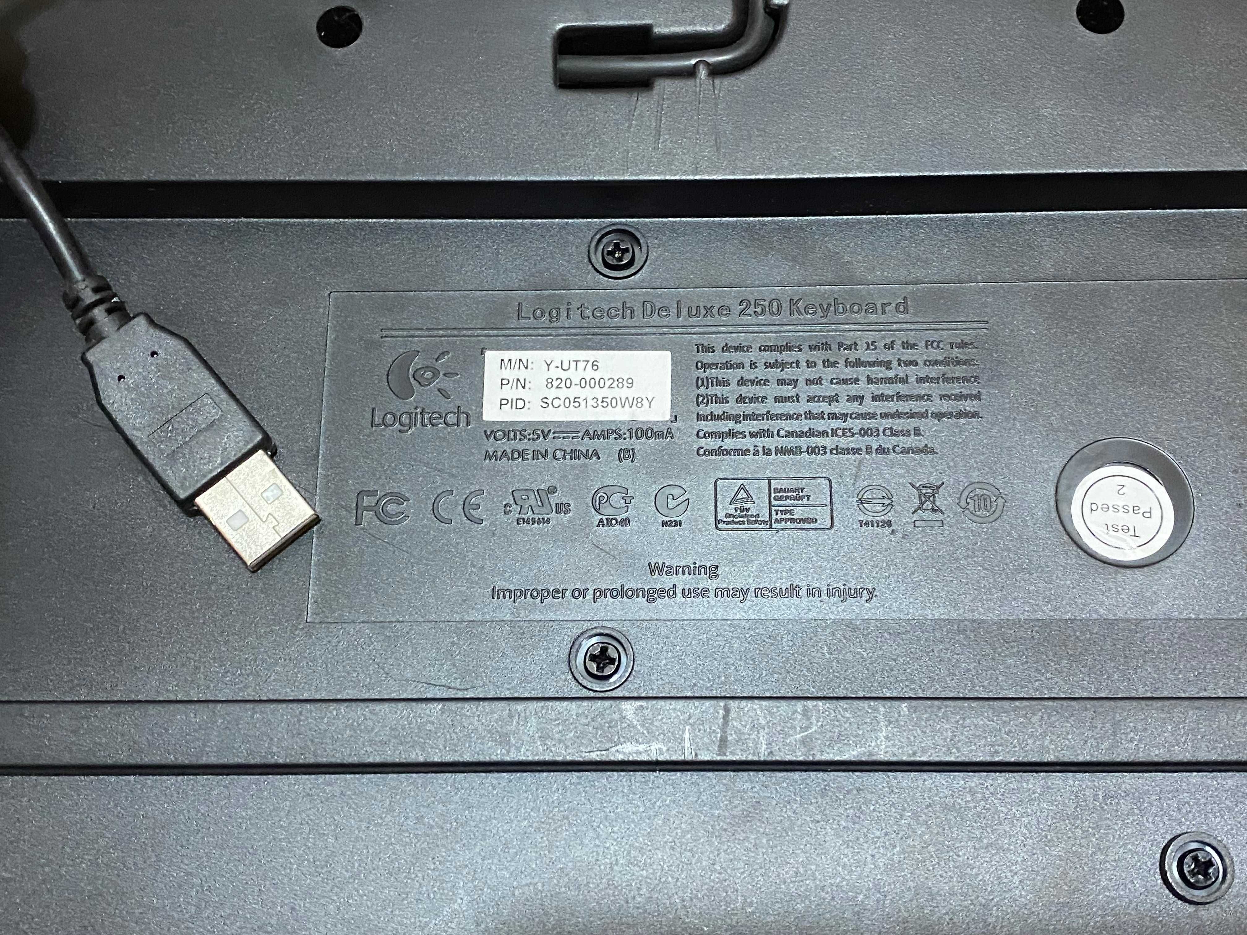 Клавіатура Logitech K-250 Keyboard USB