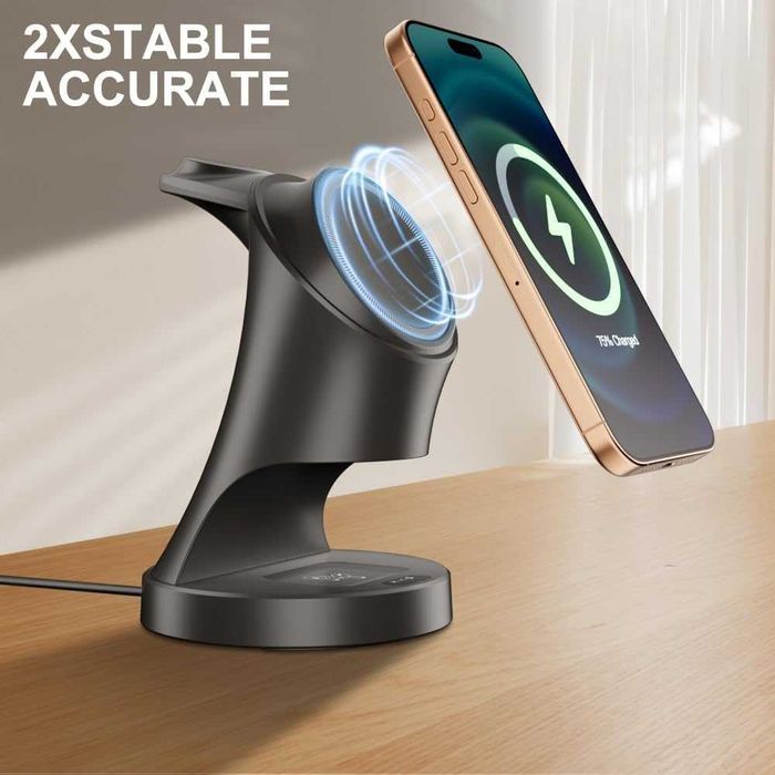 Magnetyczna ładowarka do Apple Watch i iPhone'a, 3 w 1