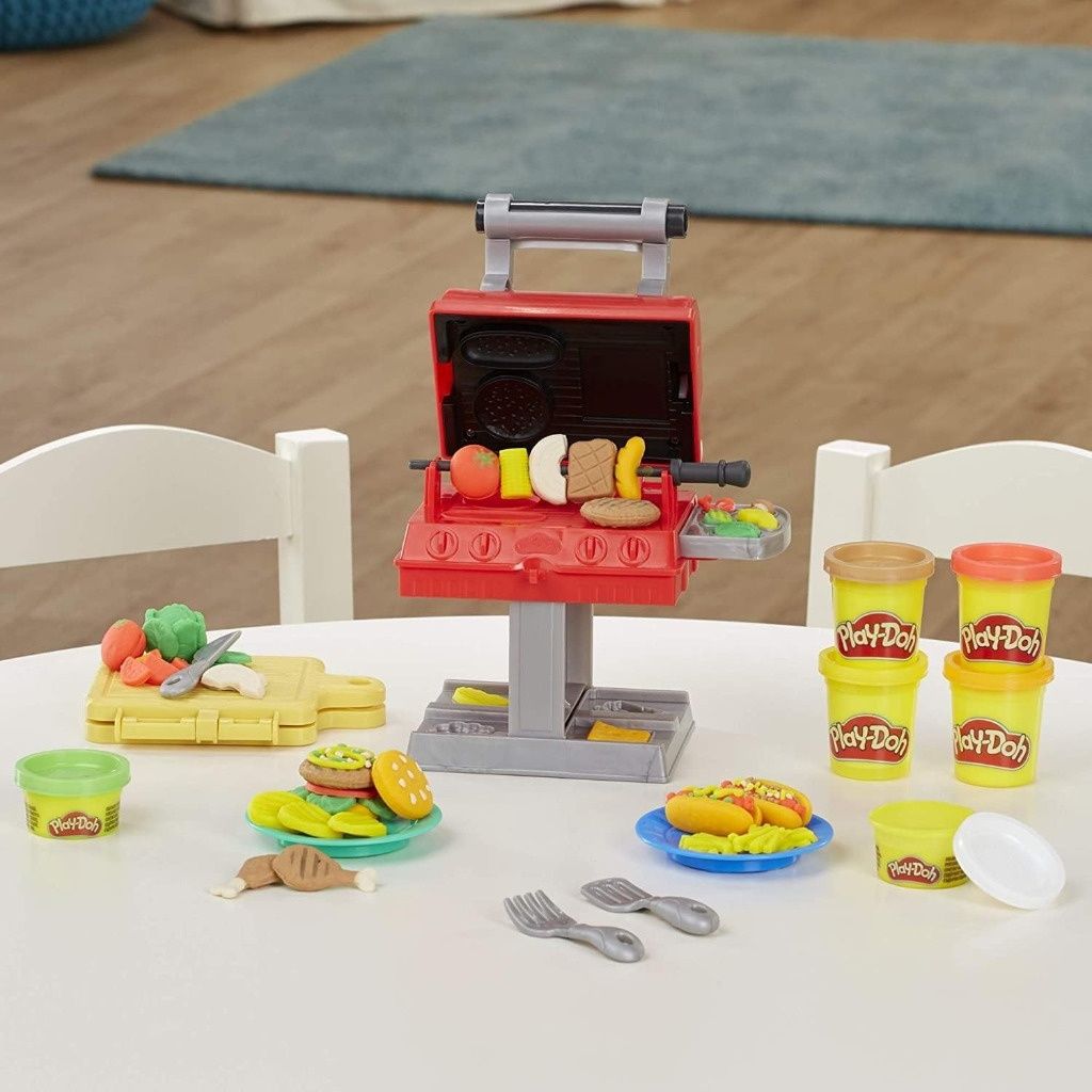 Play-Doh Wielkie Grillowanie F0652 6 Tub, Mnóstwo AKCESORIÓW