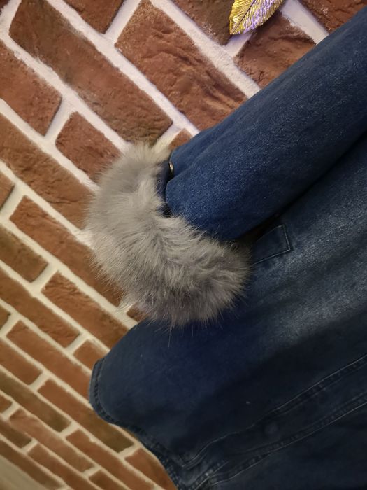 Płaszcz jeansowy ocieplany