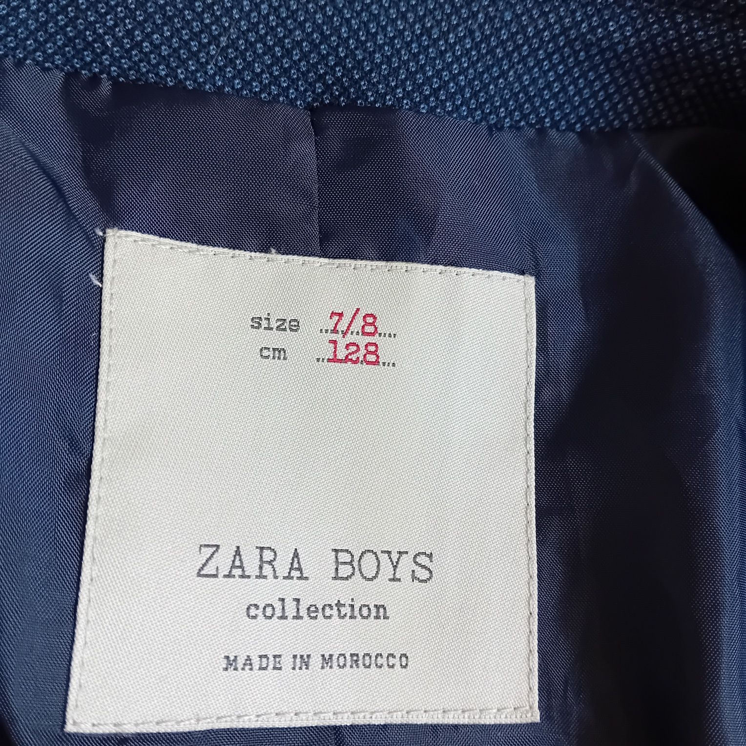 Zara granatowa marynarka 128 cm 7/8 lat