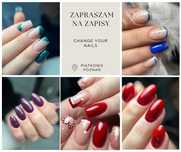 Manicure hybrydowy i żelowy, pedicure lub zabiegi kosmetyczne