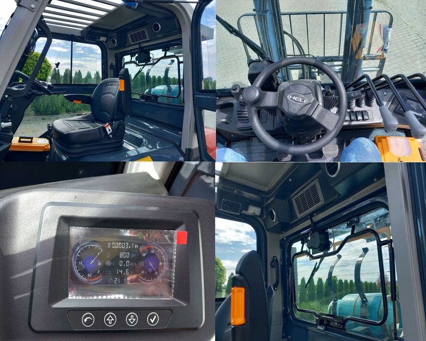 Wózek Widłowy Heli 5,0t Maszt 3,3 LPG Kubota z Pozycjonerem Wideł