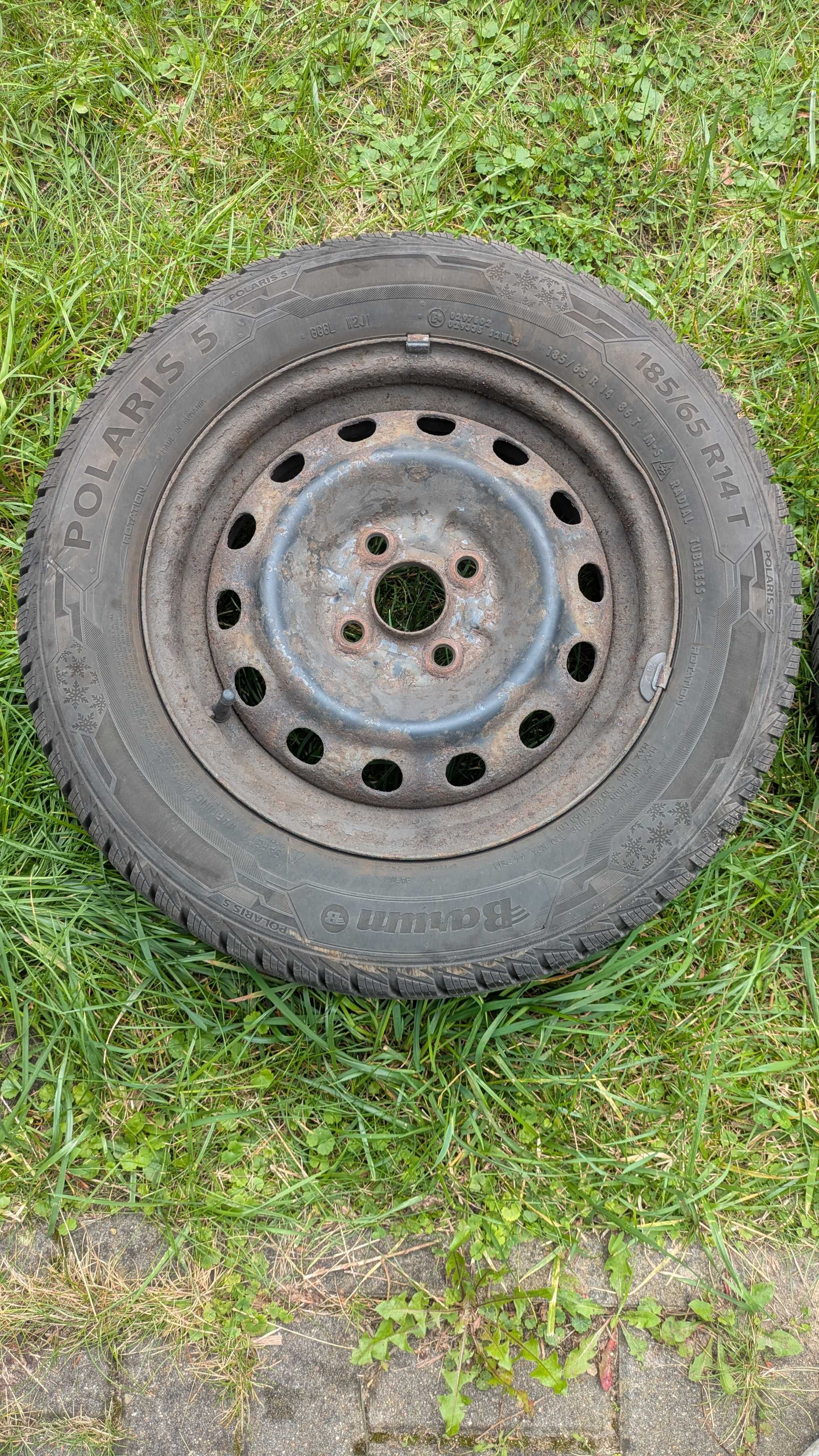 3x opony z felgami stalowymi Barum Polaris 5 185/65 R14 T