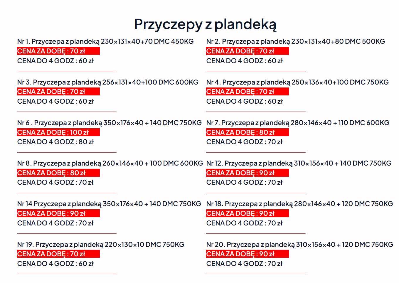 Wypożyczalnia Przyczep F.H.U. ,,DIAMENT ''