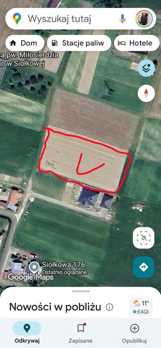 Działka budowlana 32 ar – Siołkowa-Zagórze, Grybów