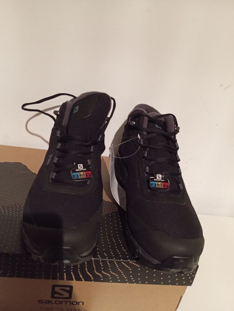 Męskie buty zimowe trekkingowe w góry z kolcami Salomon 44 2/3 salewa