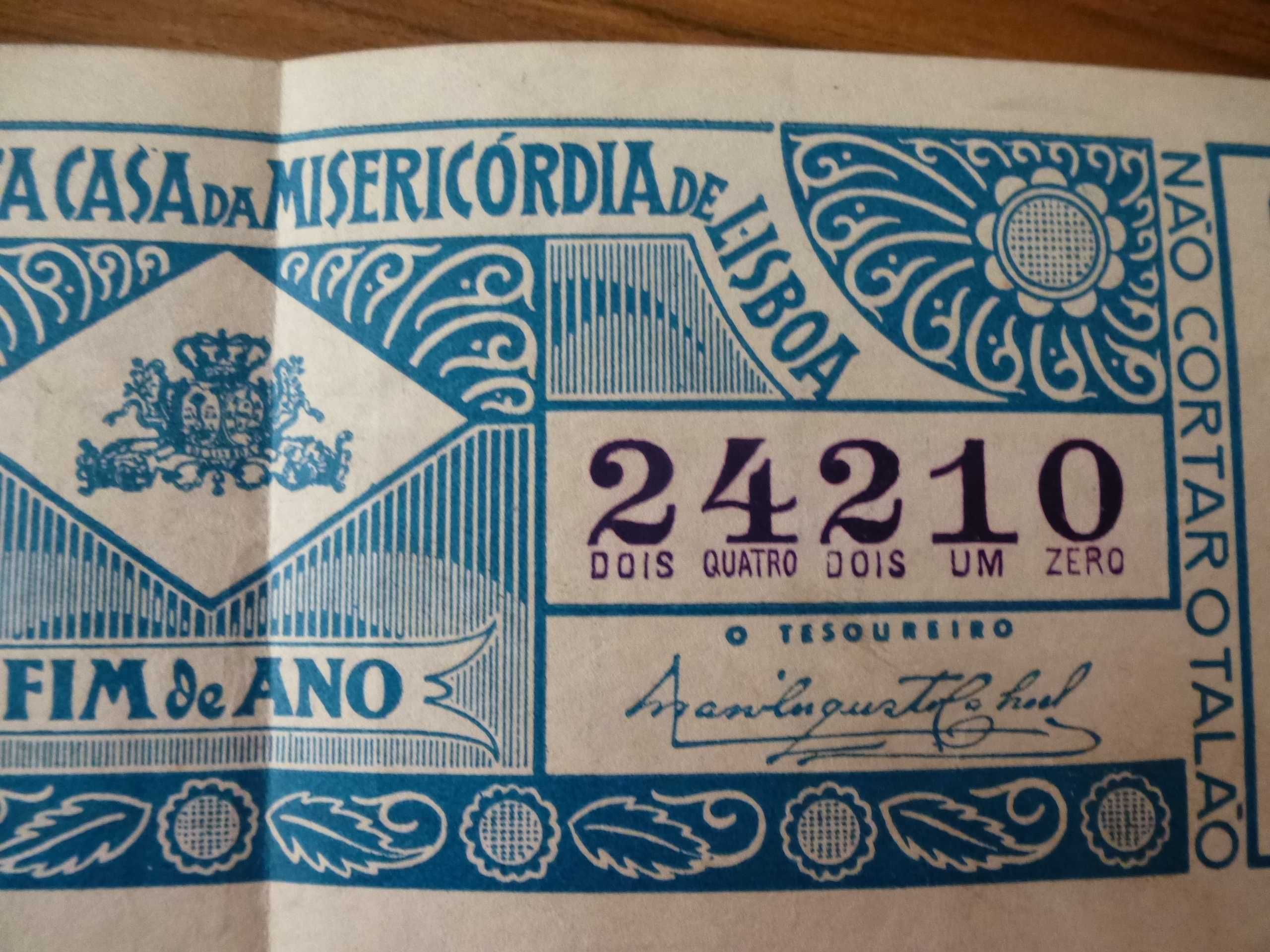 Bilhete de lotaria Portuguesa de 1959
