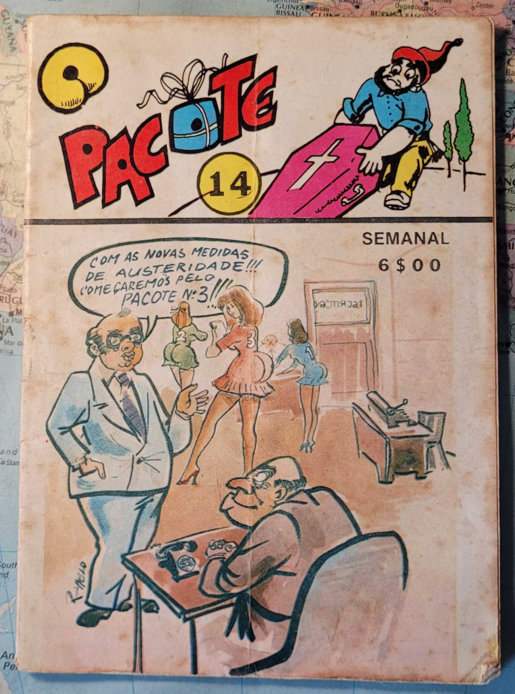 revistas de humor, antigas e cuidadas