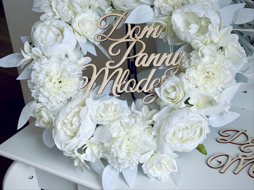 Wianek Dom Panny Młodej /Dom Pana Młodego Ślub Wesele dekoracja