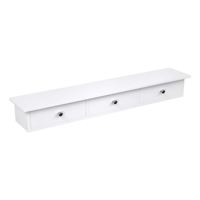 Półka ścienna z szufladami szafka regał wiszący dekoracyjny 80x15x10cm