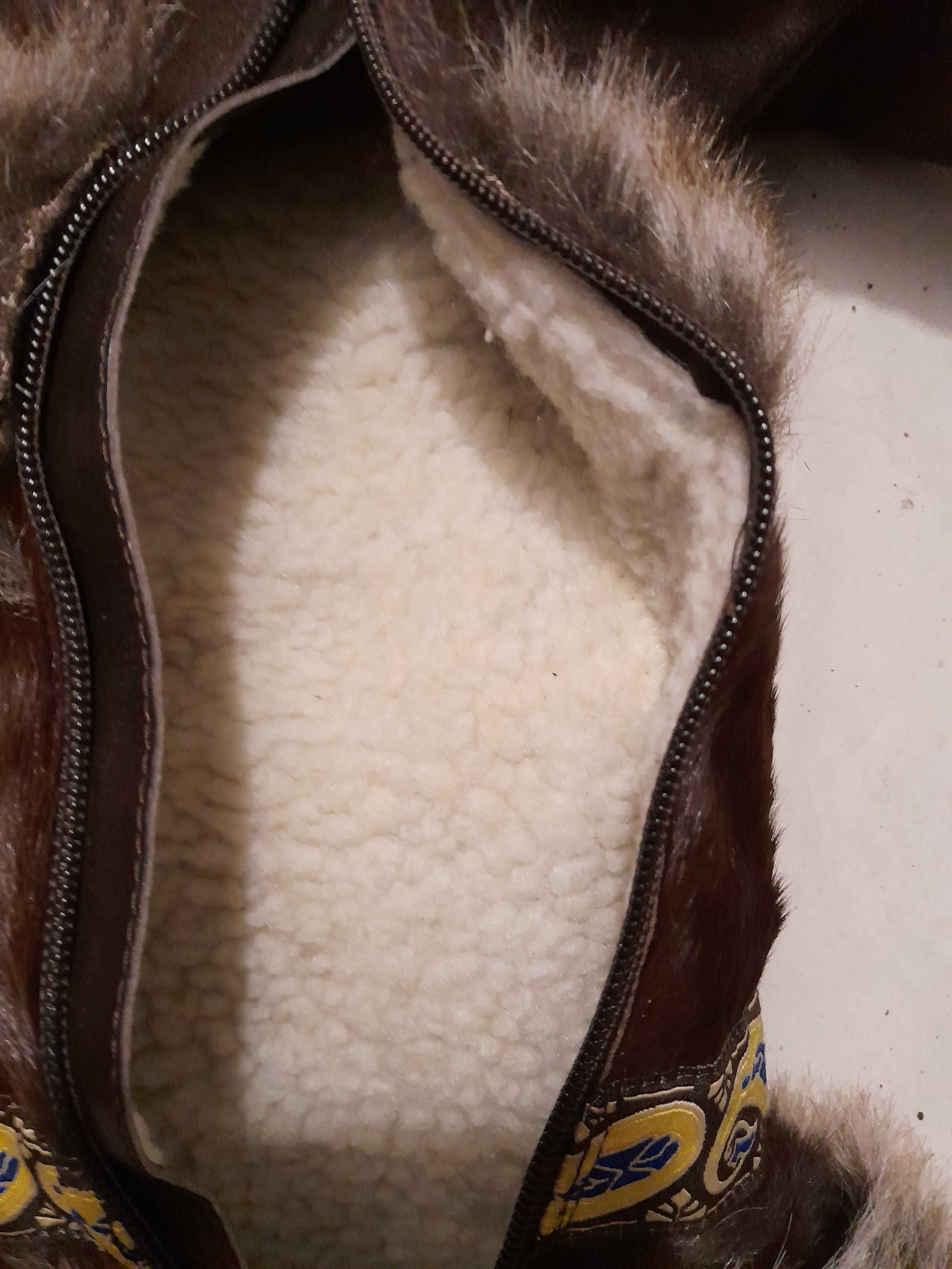 buty kozaki śniegowce (skóra+futerko naturalne) Buffalo London roz39