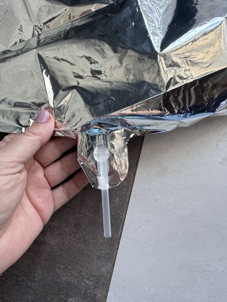 Balon na hel 5 metaliczny srebrny duży cyfra urodziny impreza 70cm