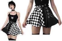 Sexy plisowana spódniczka w kratkę rock punk emo goth - S