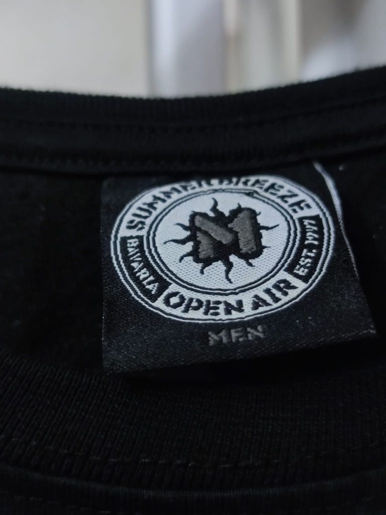 koszulka gildan czarna L print vintage retro drip bawełna premium