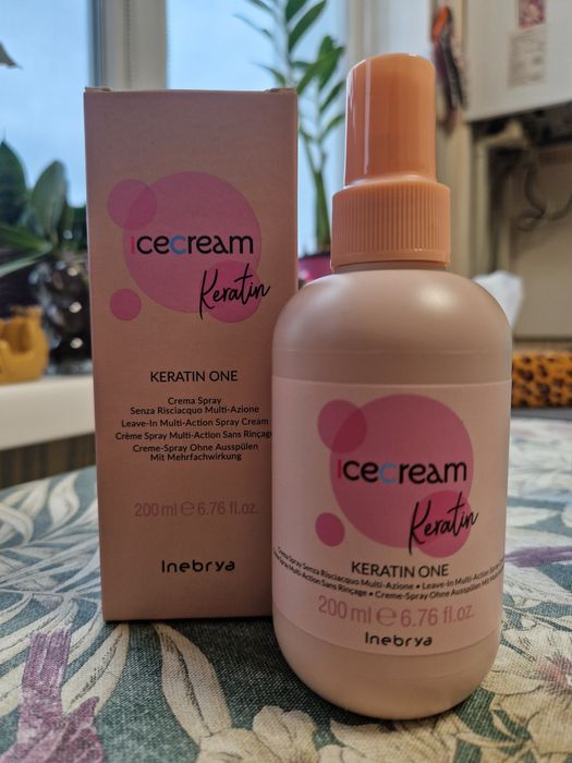 Кератиновий крем-спрей Inebrya Ice Cream Keratin One Multi-action