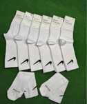 Nike Wysokie Biale Skarpety 36-39(6 par) Dri-Fit