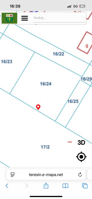 Dzialka budowlana Teresin mpzp 1005m2