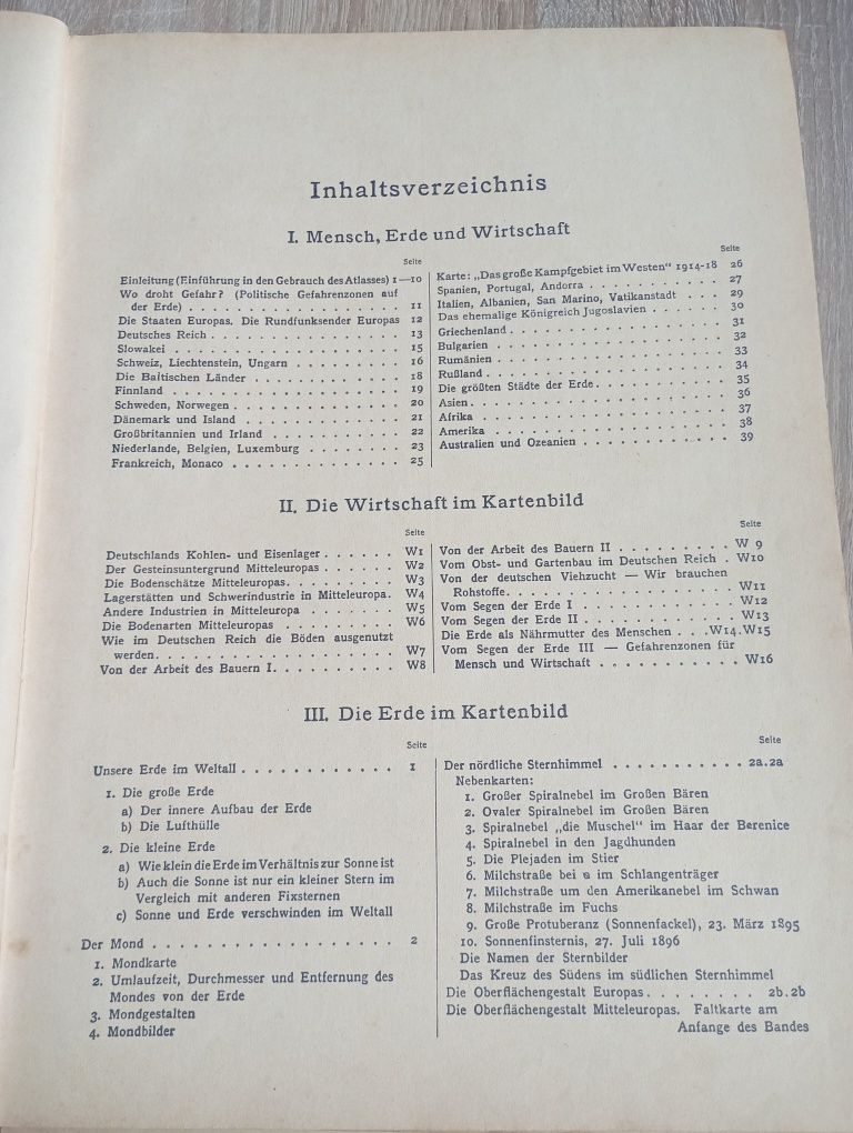 Książka stary niemiecki atlas 1941 rok