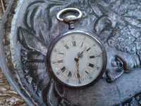 231123#Relogio bolso em prata antigo a trabalhar (sem chave)