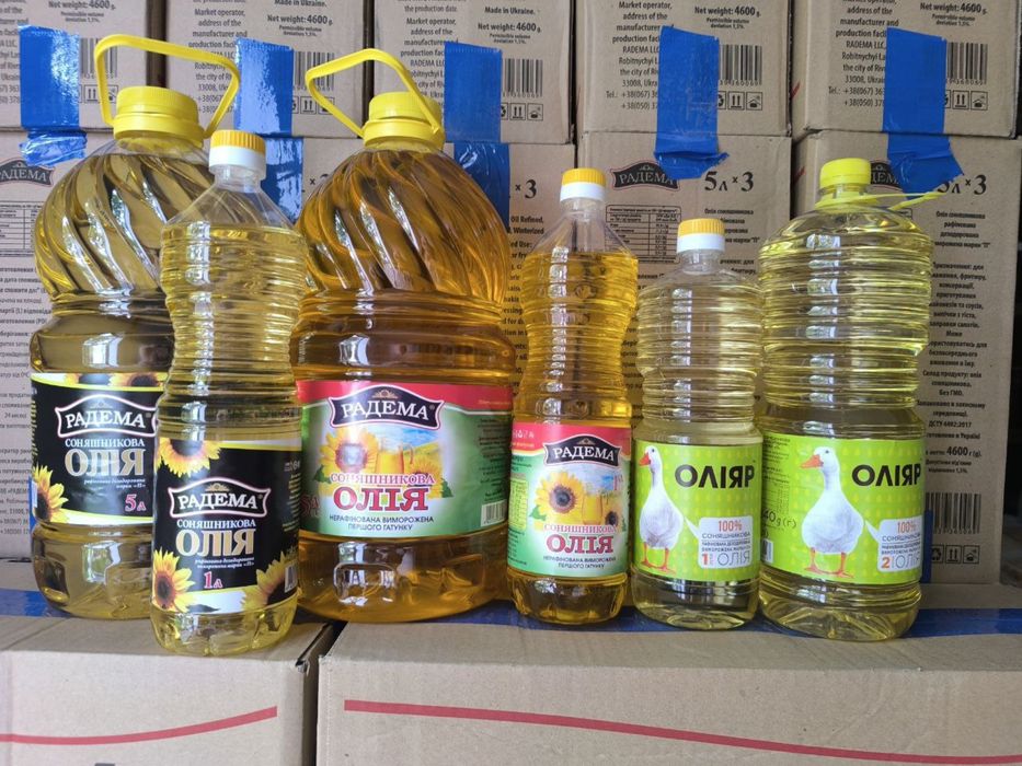 Олія нерафінована рафінована Оліяр Радема