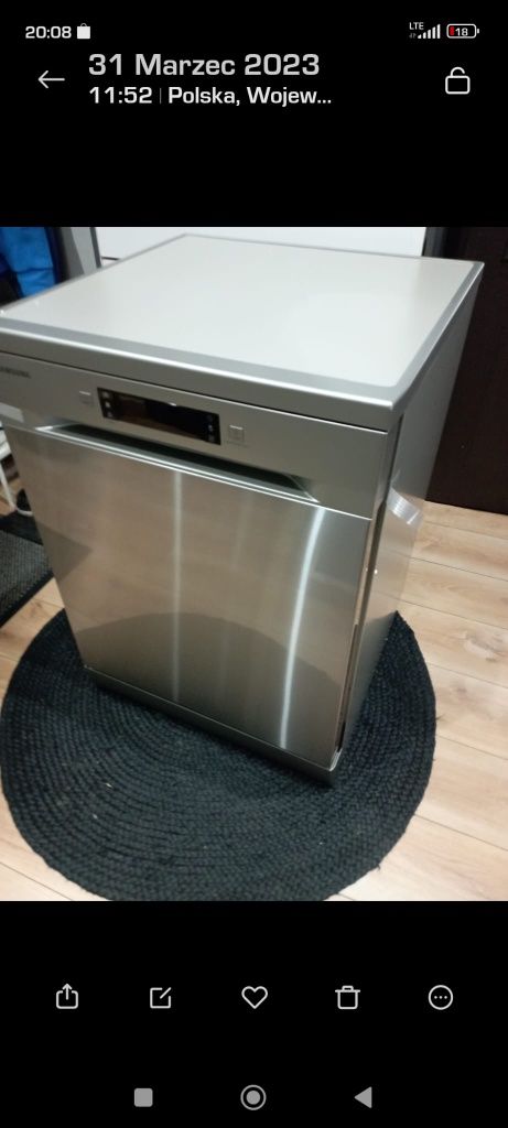 Sprzedam  Zmywarkę Samsung DW60M6050FS INOX 14KPL  5 Lat Ubezpieczenie