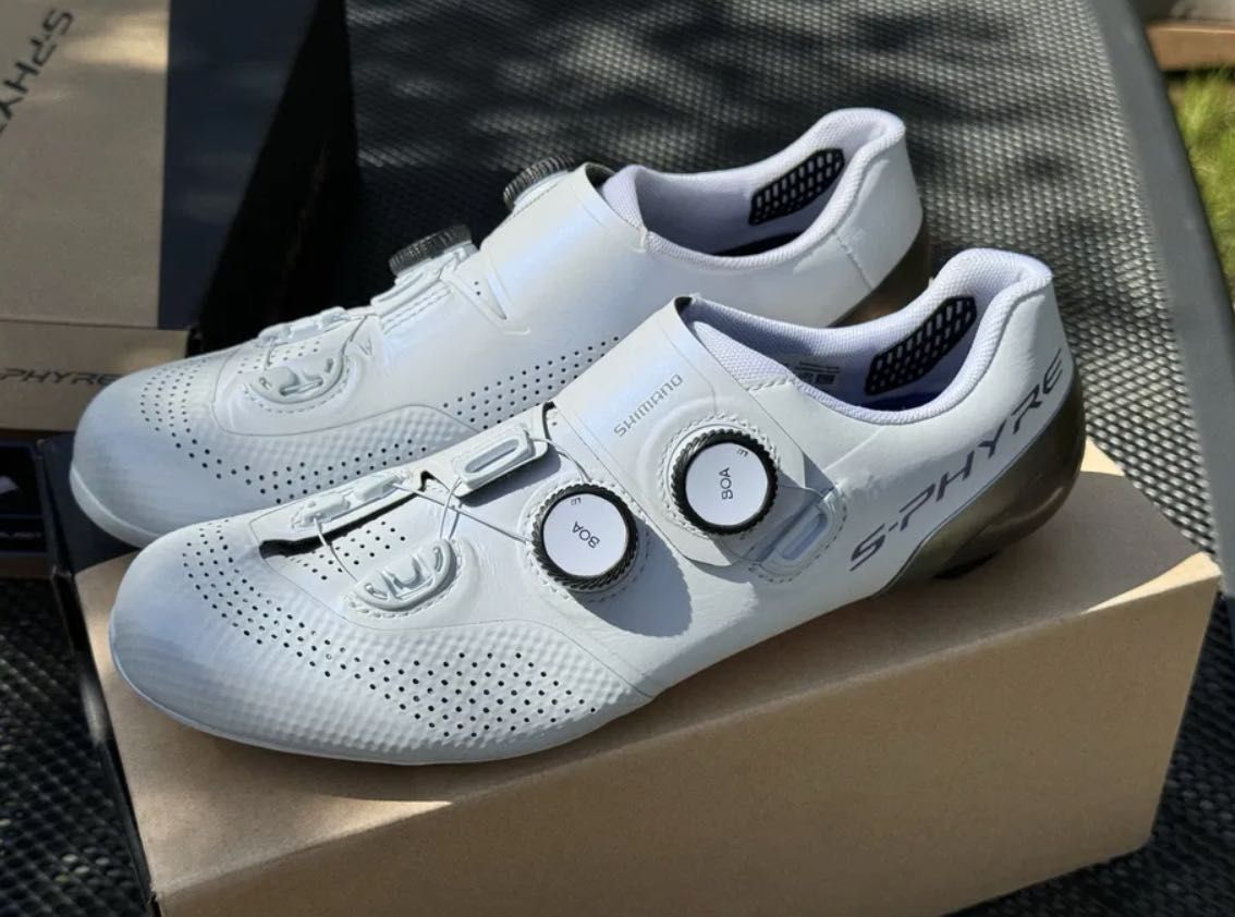 S-PHYRE Shimano SH-RC902 (r.45) White Blanc, Carbon, szosa