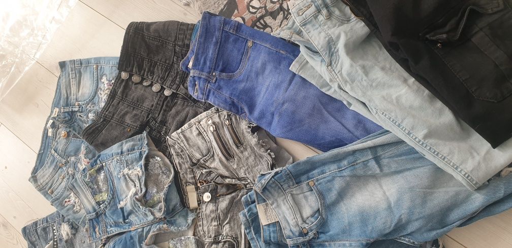 Spodenki i spodnie jeansowe zestaw