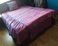 Colcha coberta cama solteiro c/ uma fronha almofada decoração juvenil