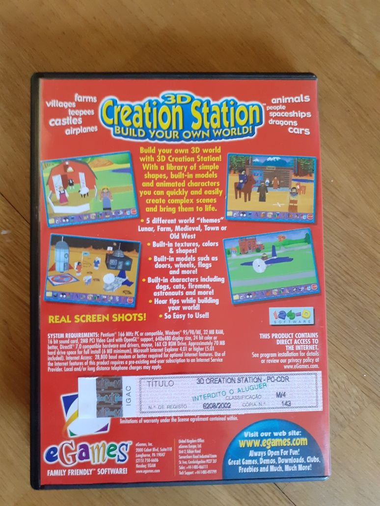 Jogo infantil para PC - CREAT STATION*