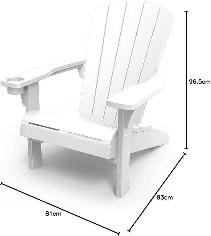 Keter Alpine Adirondack Krzesło Ogrodowe, Biały
